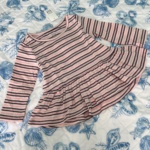 Baby Gap Long Sleeve Pink Striped Tunic Size 6-12 Months
